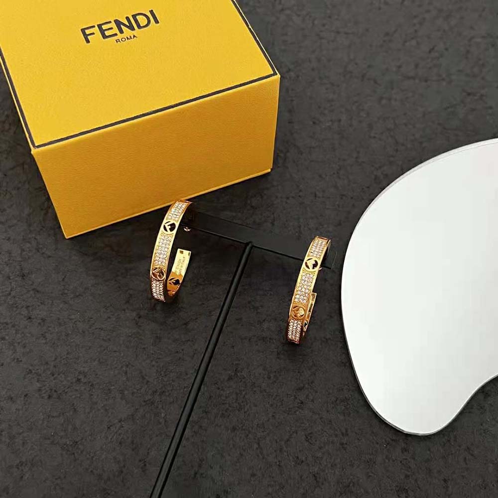 Fendi Women F Is Fendi Earrings Gold-coloured - image 4