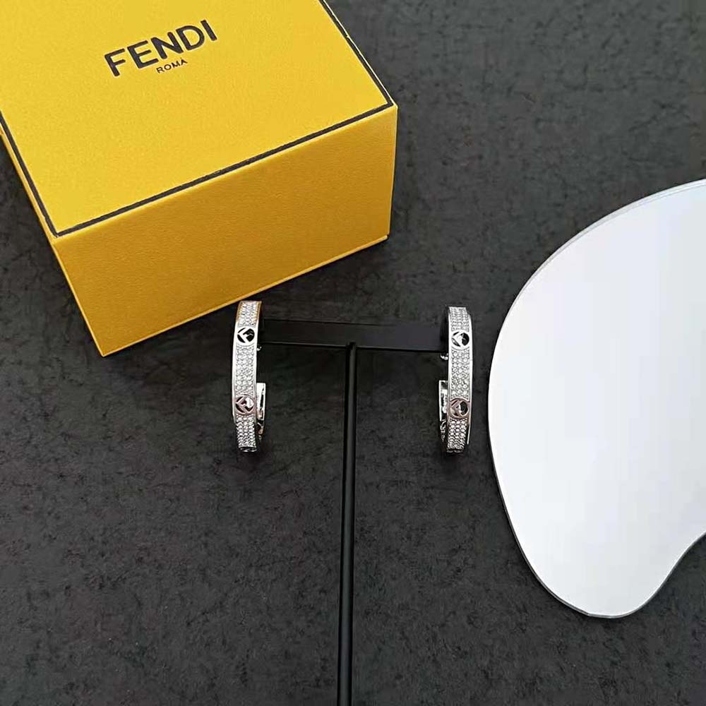 Fendi Women F Is Fendi Earrings Silver-coloured - image 4