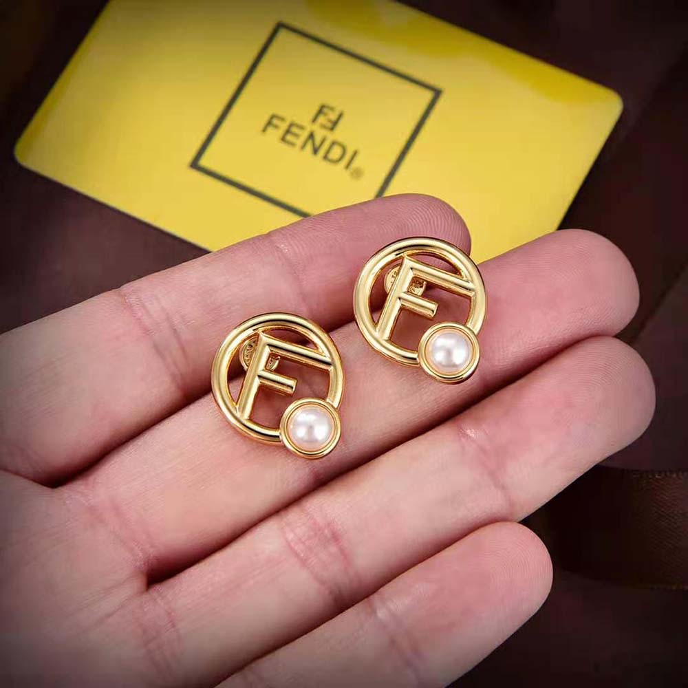 Fendi Women F is Fendi Earrings Gold-colored Metal - image 6