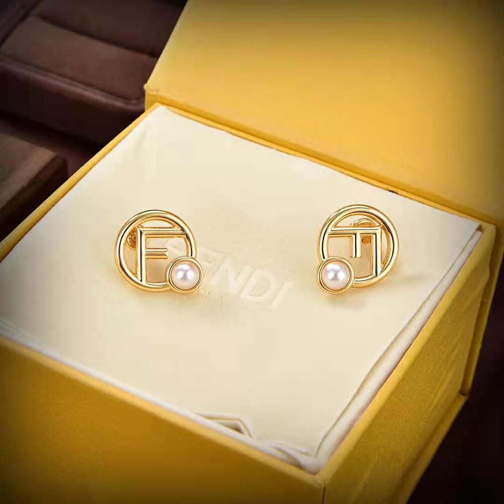 Fendi Women F is Fendi Earrings Gold-colored Metal - image 4