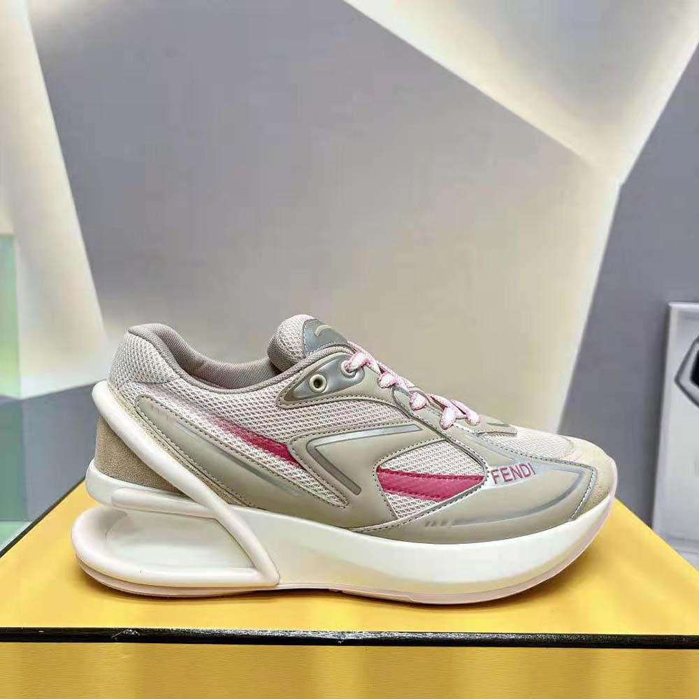 Fendi Women First 1 Beige Fabric Running Shoes - image 8