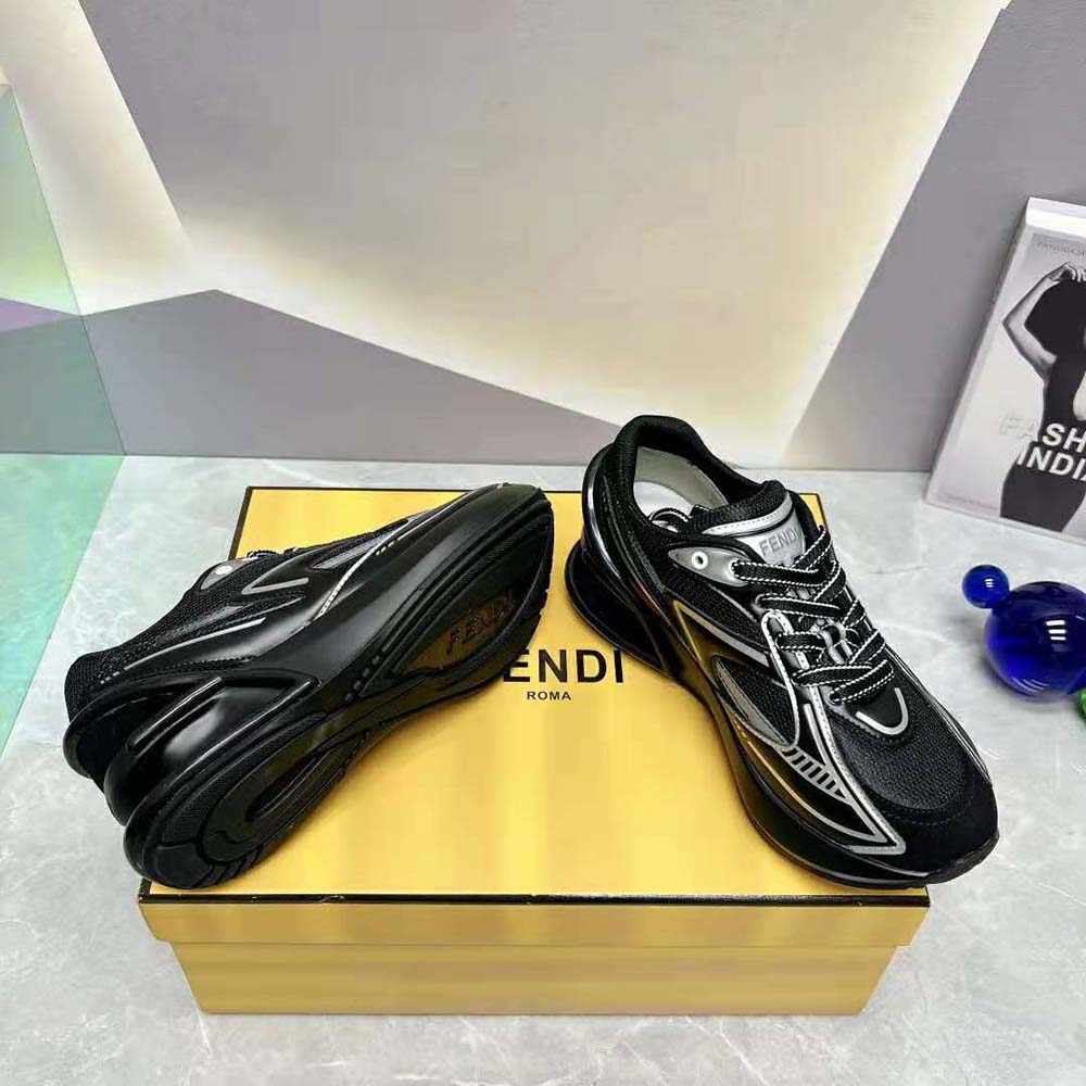 Fendi Women First 1 Black Fabric Running Shoes - image 7