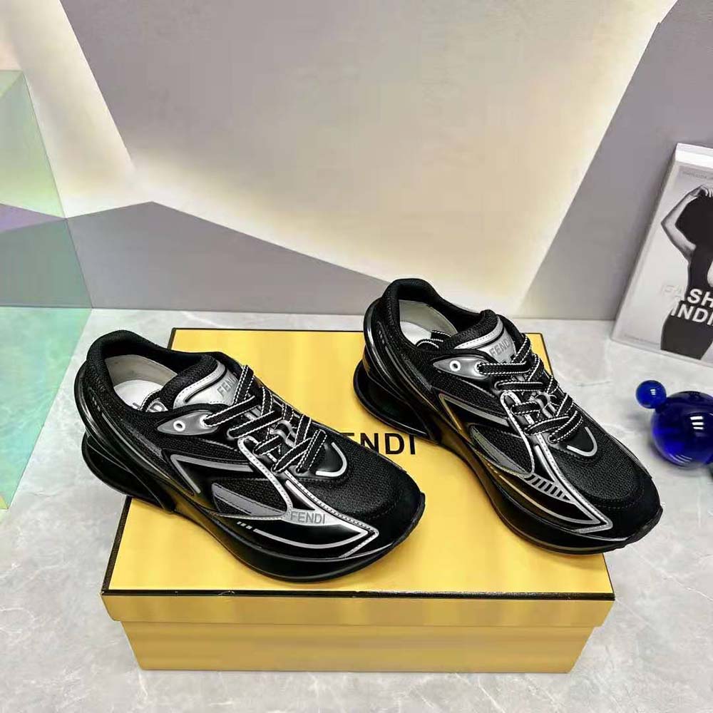 Top view showing lace closure on Fendi Women First 1 shoes