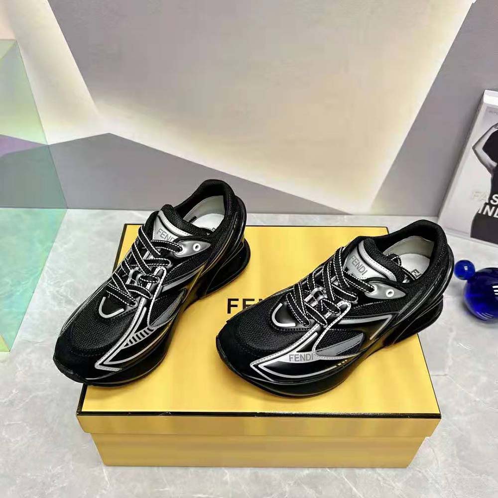 Fendi Women First 1 Black Fabric Running Shoes - image 4