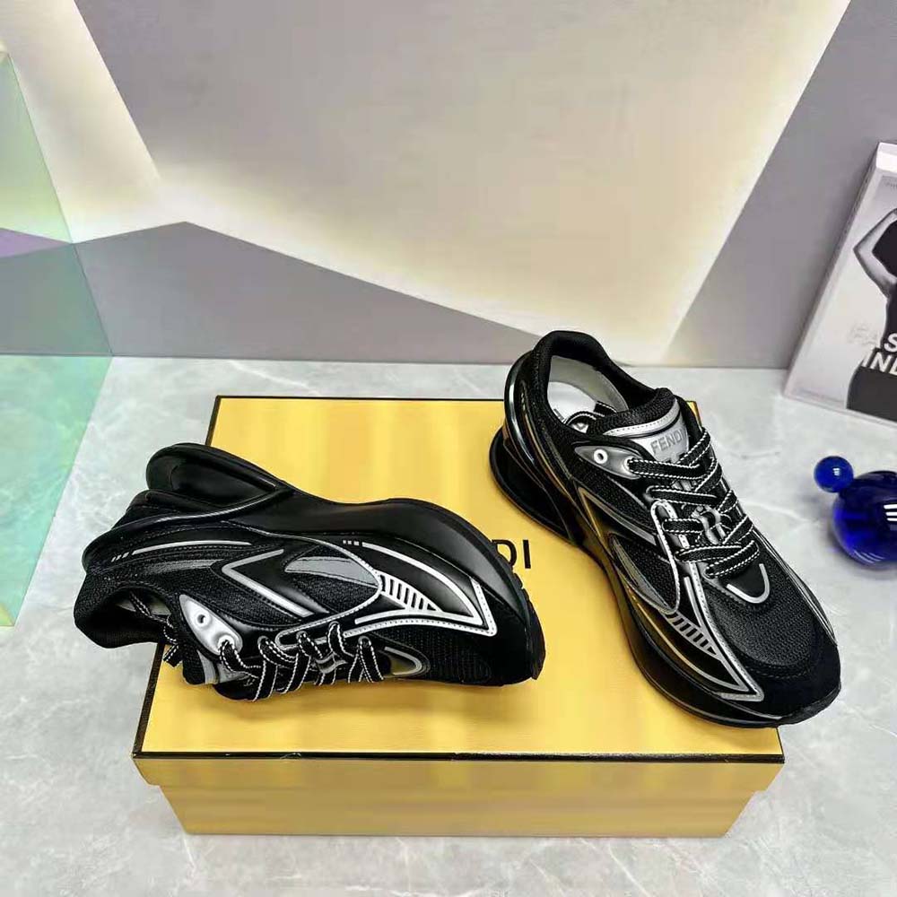 Fendi Women First 1 Black Fabric Running Shoes - image 6