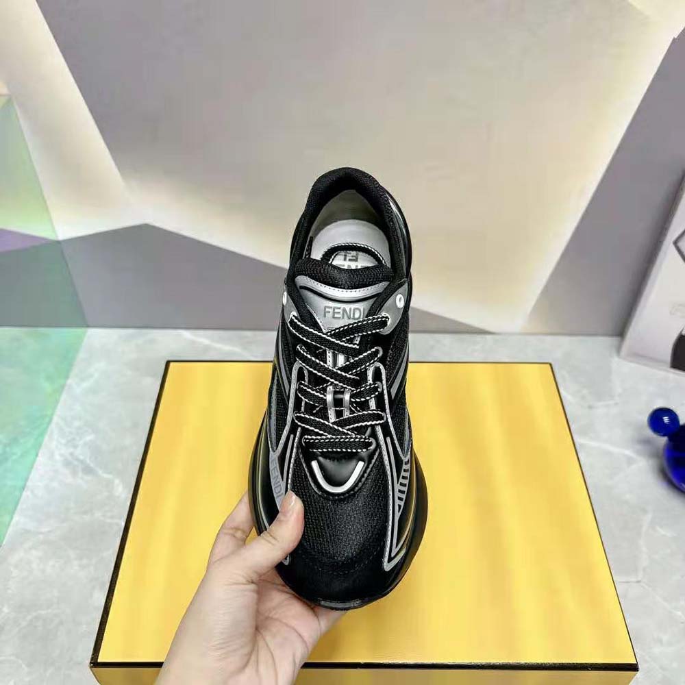 Fendi Women First 1 Black Fabric Running Shoes - image 9