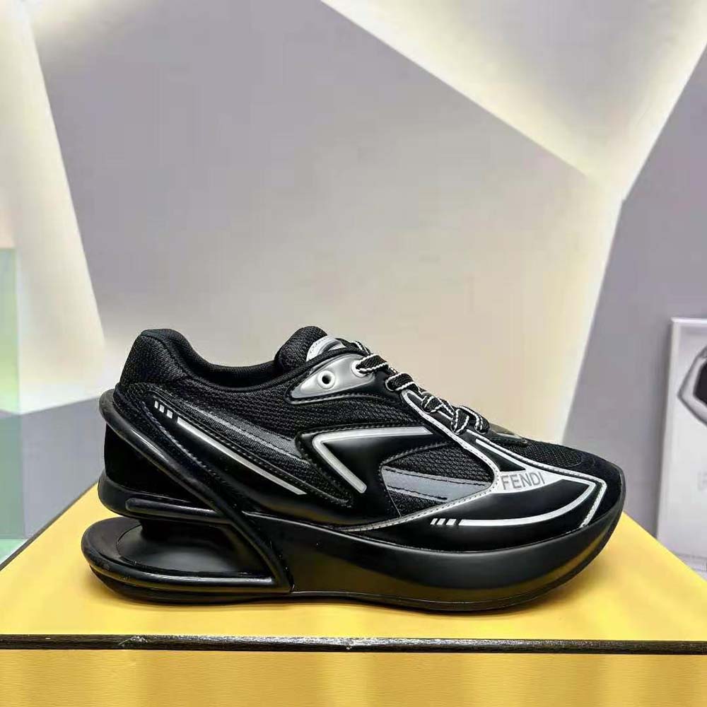 Fendi Women First 1 Black Fabric Running Shoes - image 8