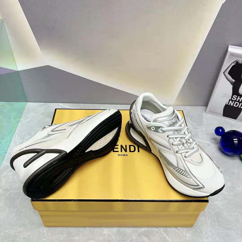 Fendi Women First 1 Gray Fabric Trainers - image 10