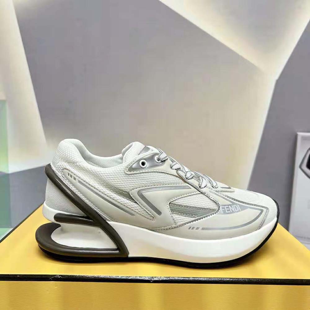 Fendi Women First 1 Gray Fabric Trainers - image 8