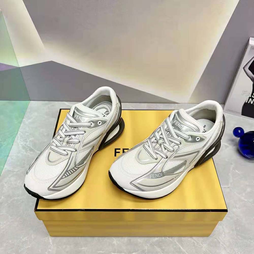 Fendi Women First 1 Gray Fabric Trainers - image 4