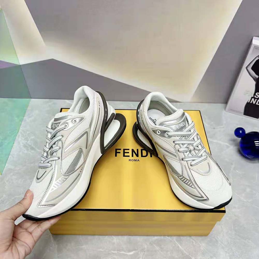 Fendi Women First 1 Gray Fabric Trainers - image 5