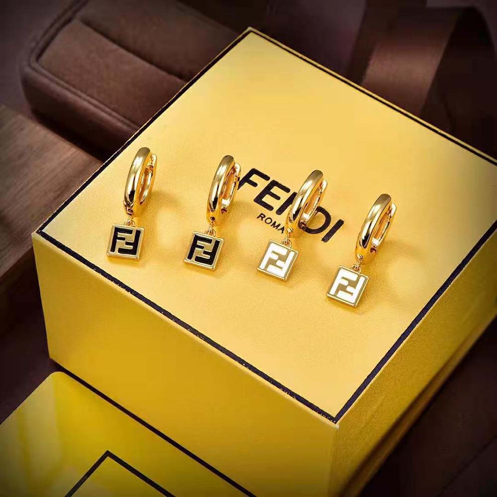 Fendi Women Forever Fendi Earrings Gold-colored-Black - image 5