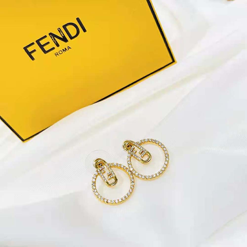 Fendi Women Hoop Earrings with Fendi O’Lock Motif - image 6