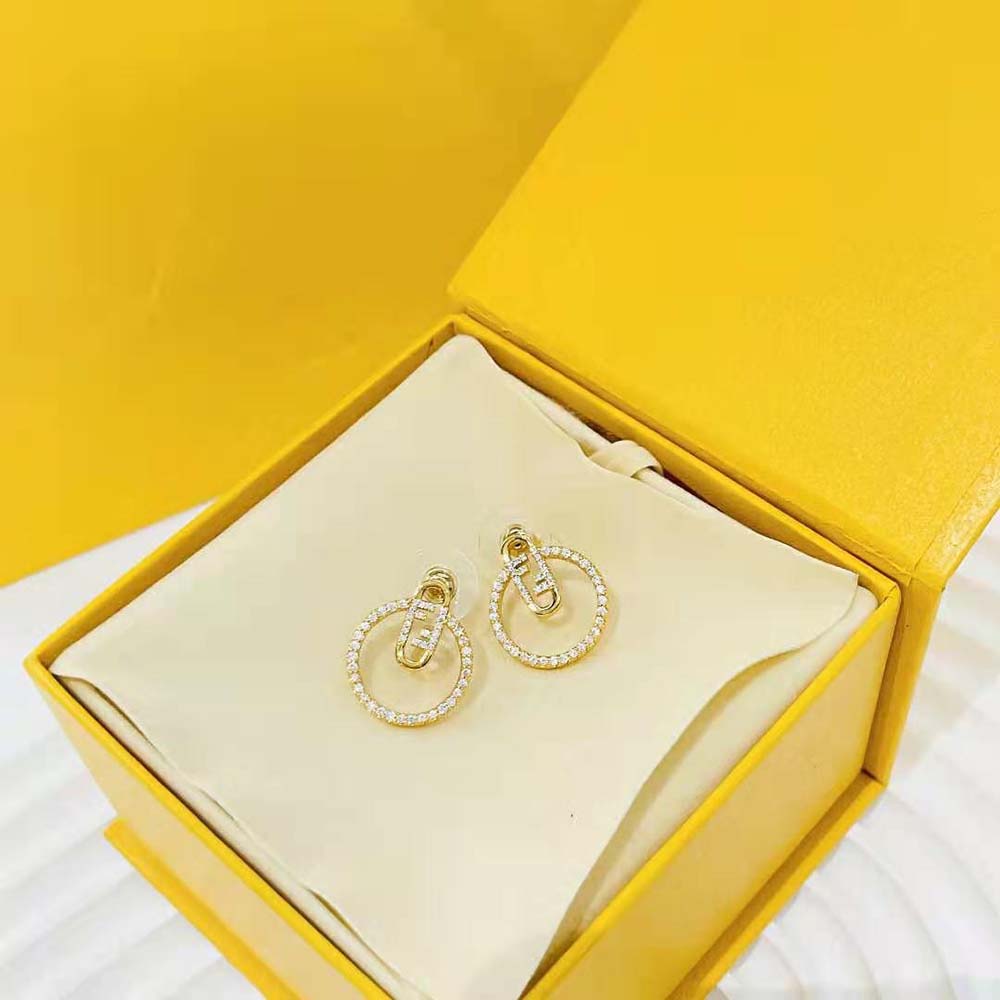 Fendi Women Hoop Earrings with Fendi O’Lock Motif - image 5