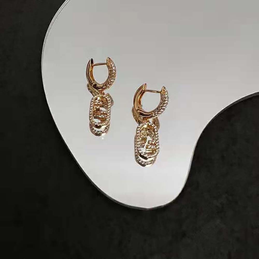 Fendi Women Hoop Earrings with Fendi O’Lock Pendant - image 5