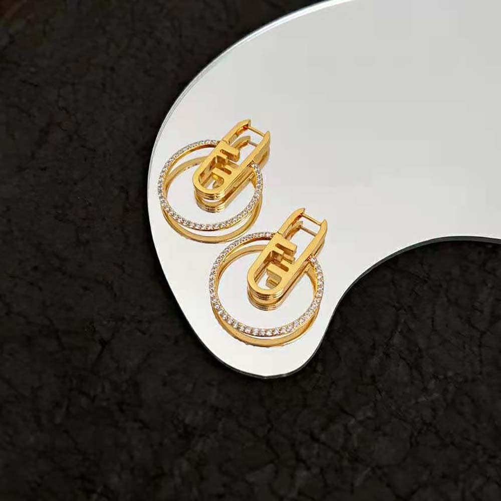 Fendi Women O’Lock Earrings Gold-coloured - image 4