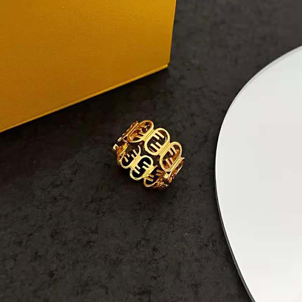 Fendi Women O’Lock Ring Gold-coloured - image 4