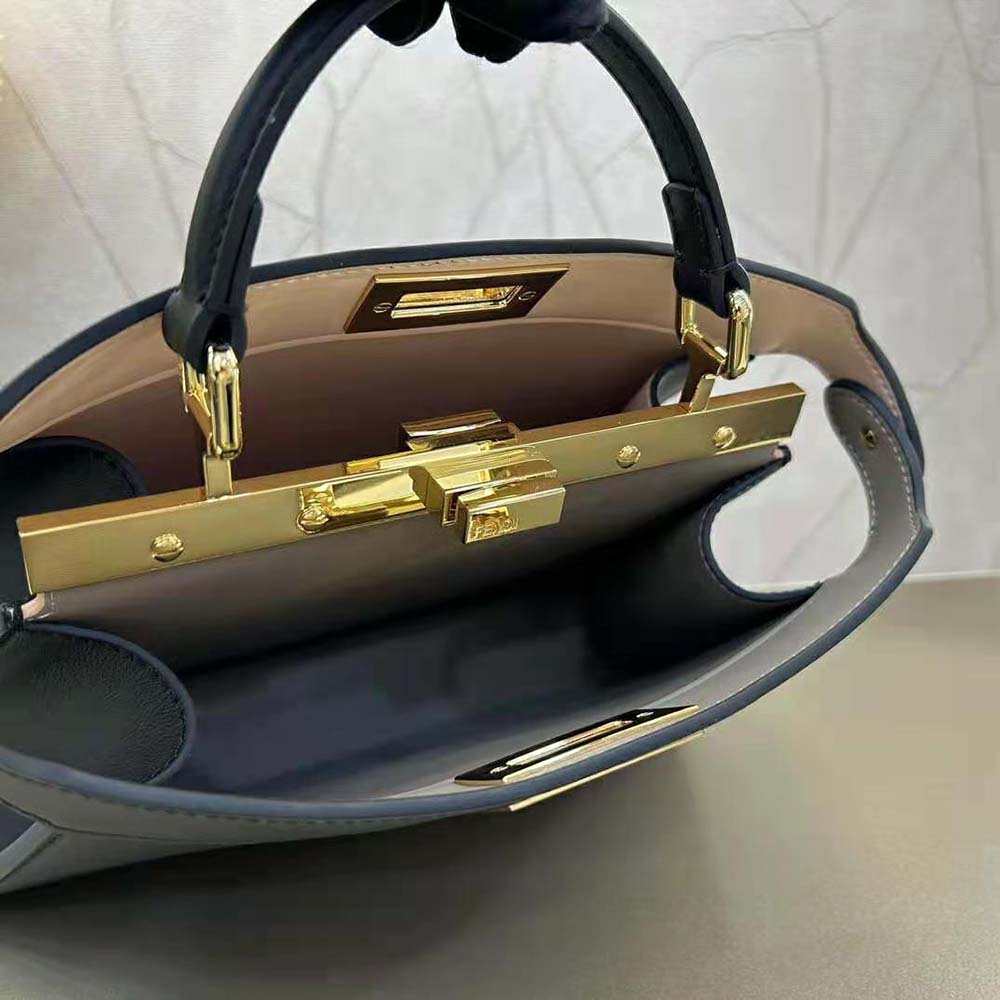 Fendi Women Peekaboo ISeeU Petite Black Padded Nappa Leather Bag - image 6