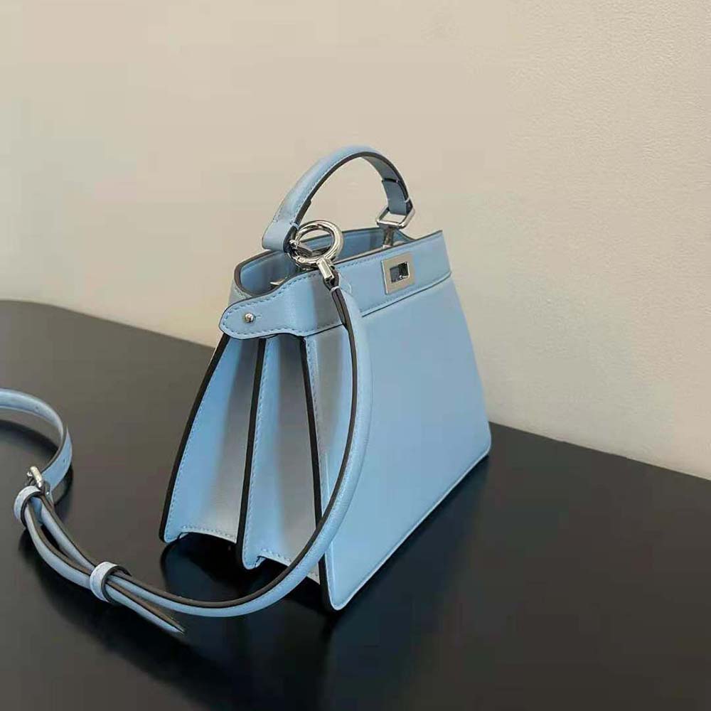 Fendi Women Peekaboo ISeeU Petite Light Blue Padded Nappa Leather Bag - image 5