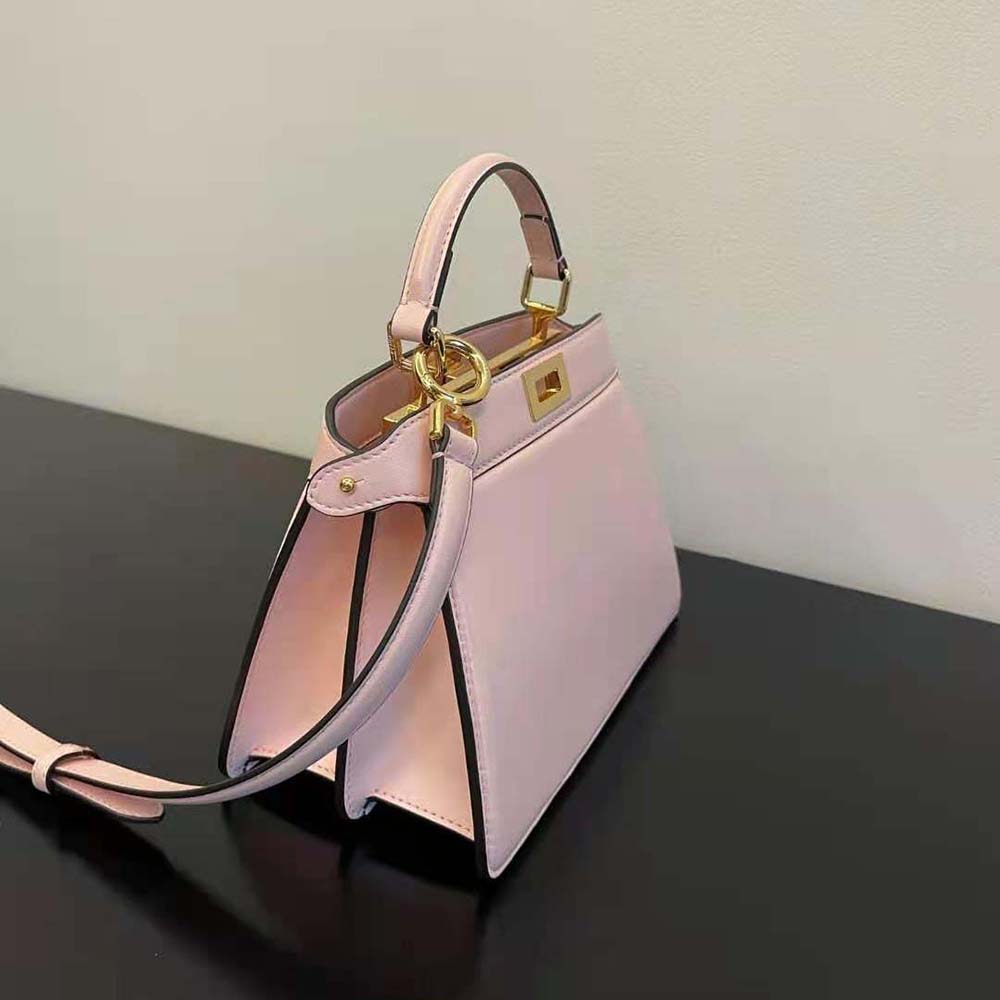 Fendi Women Peekaboo ISeeU Petite Pink Padded Nappa Leather Bag - image 5
