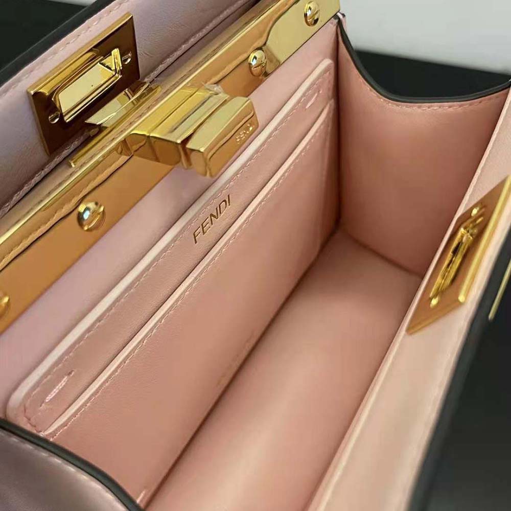 Fendi Women Peekaboo ISeeU Petite Pink Padded Nappa Leather Bag - image 8