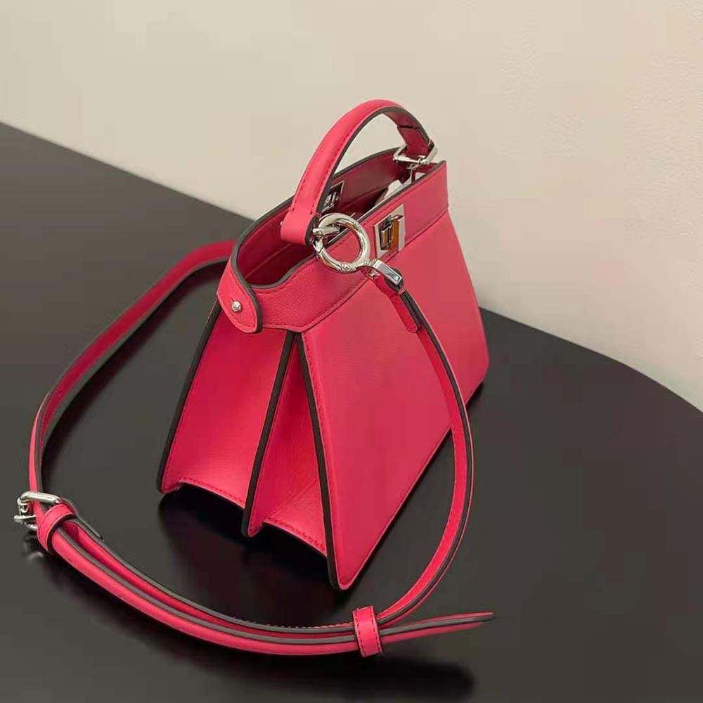 Fendi Women Peekaboo ISeeU Petite Rose Padded Nappa Leather Bag - image 4