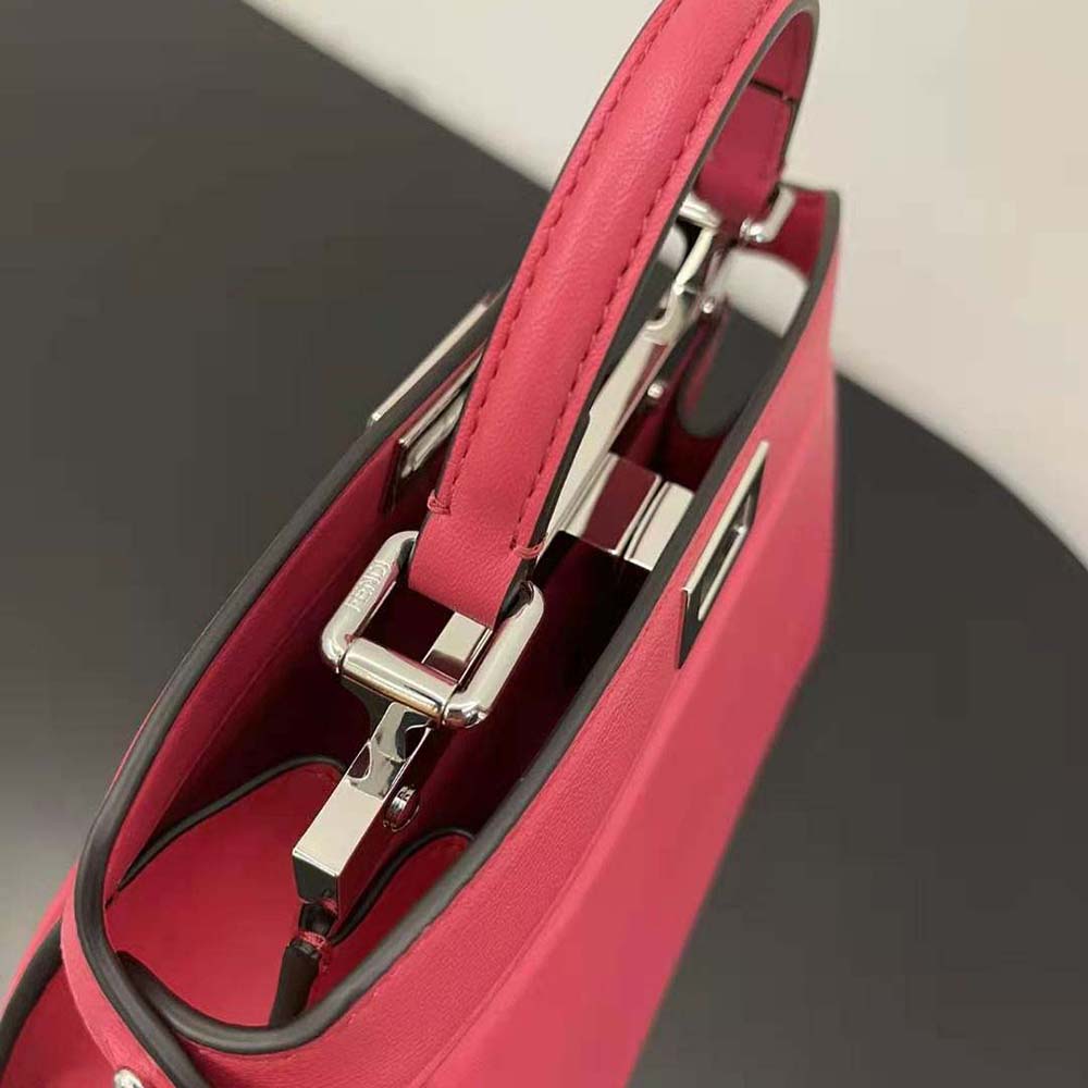 Fendi Women Peekaboo ISeeU Petite Rose Padded Nappa Leather Bag - image 6
