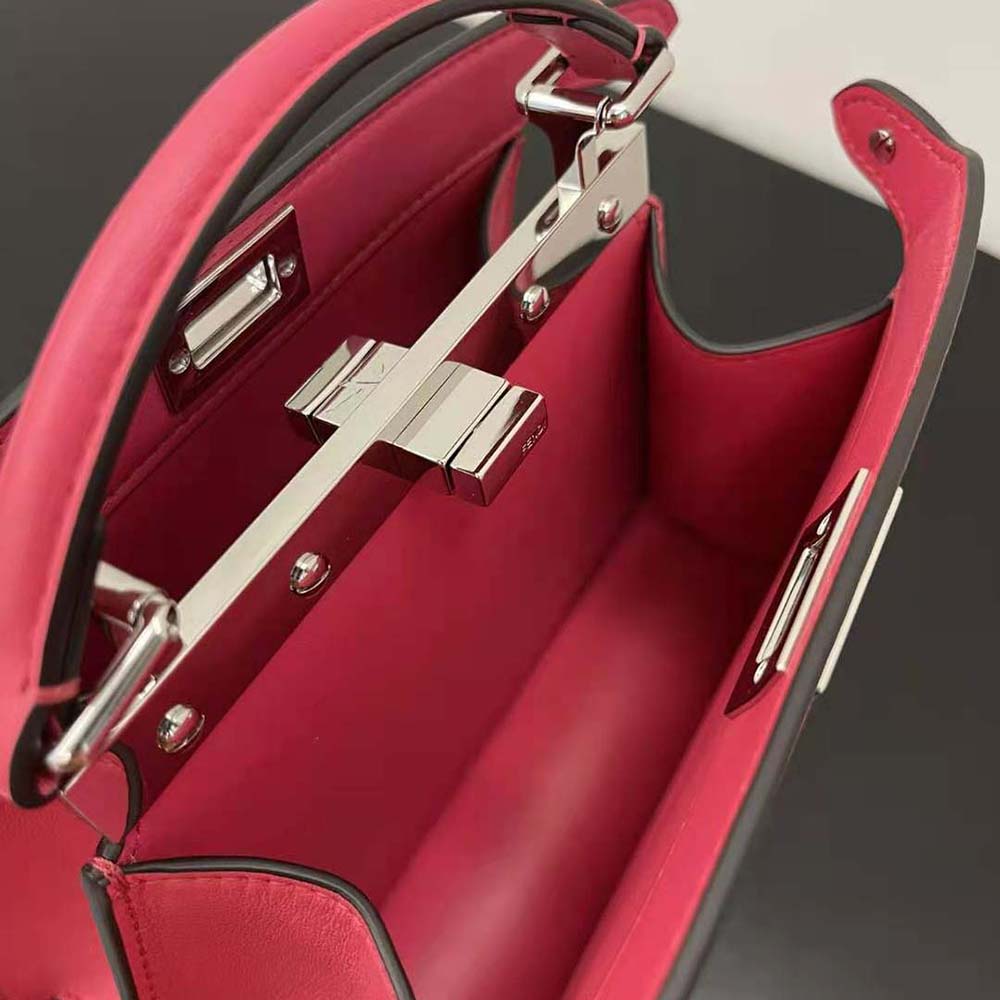 Fendi Women Peekaboo ISeeU Petite Rose Padded Nappa Leather Bag - image 8