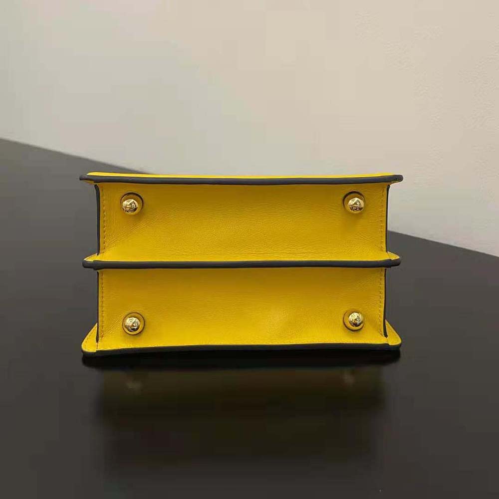 Fendi Women Peekaboo ISeeU Petite Yellow Padded Nappa Leather Bag - image 4