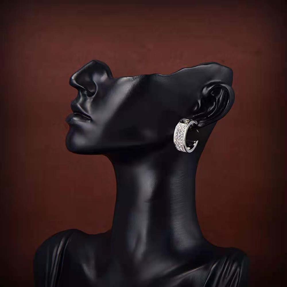 Fendi Women Small Hoop Earrings with F is Fendi Motif Silver-coloured - image 4