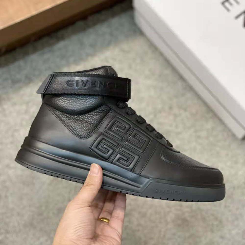 Givenchy Men G4 High Top Sneakers in Leather-Black - image 5