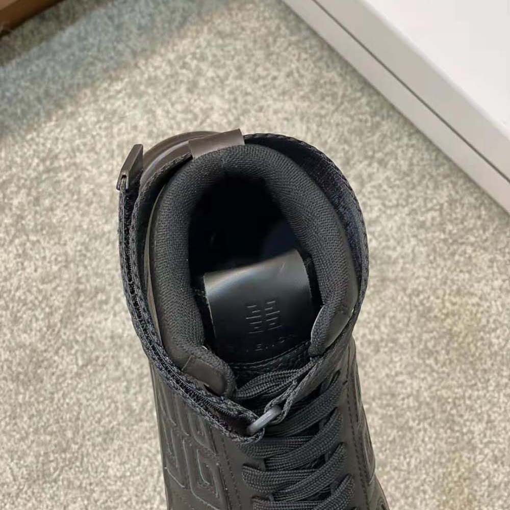 Givenchy Men G4 High Top Sneakers in Leather-Black - image 8