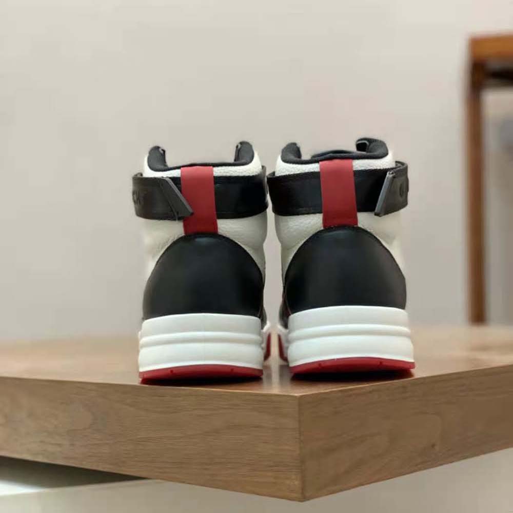 Givenchy Men G4 High Top Sneakers in Leather-Black/White/Red - image 5