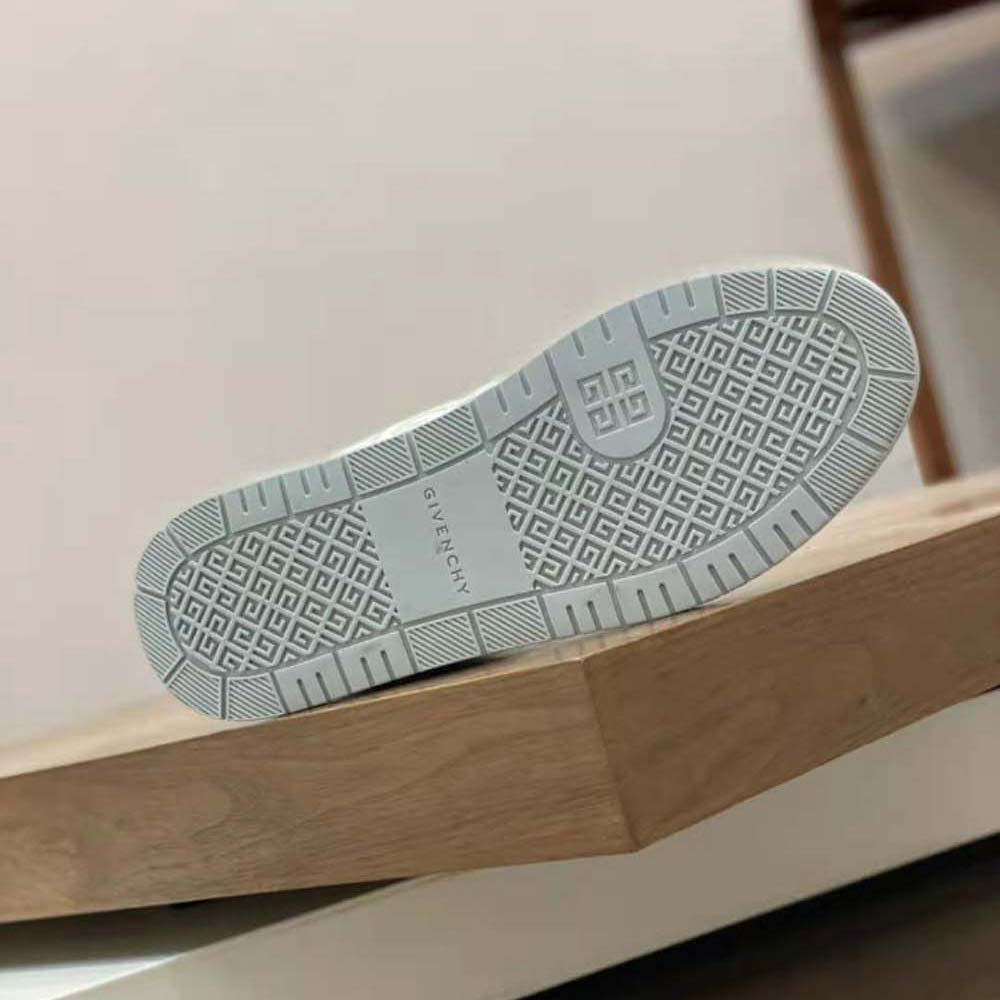 Givenchy Men G4 High Top Sneakers in Leather-Grey/White - image 10