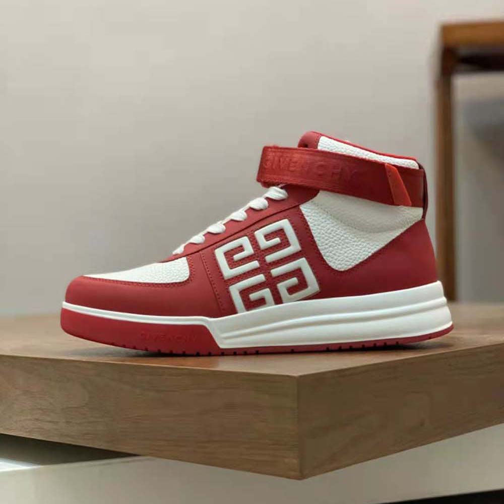 Top-down angle showcasing lace-up closure on Givenchy Men G4 Sneakers