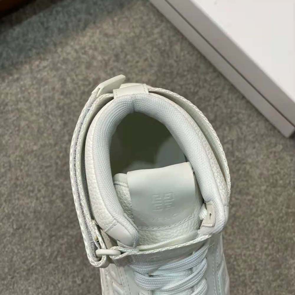 Givenchy Men G4 High Top Sneakers in Leather-White - image 9