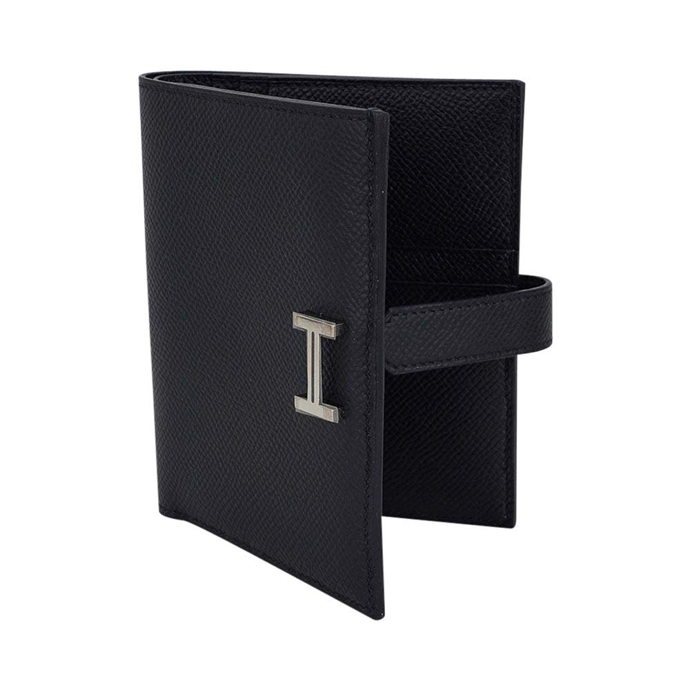 Hermes Bearn Compact Wallet Black Palladium Hardware Epsom Leather - image 6
