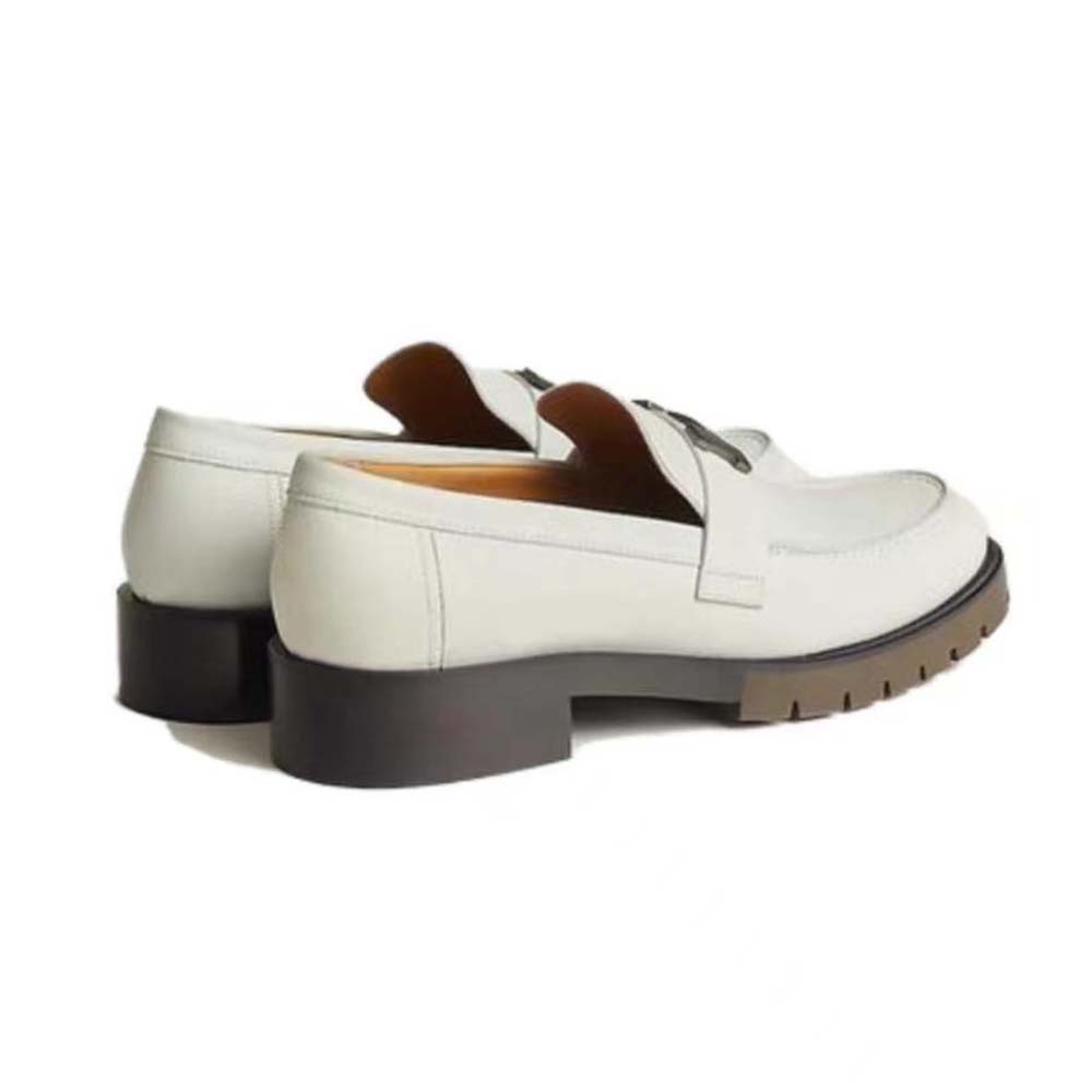 Hermes Men Gregoire Loafer in Nubuck-White - image 5
