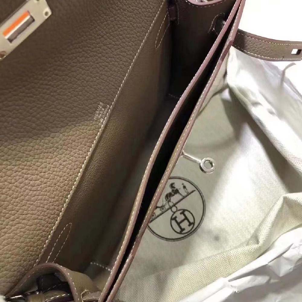 Hermes Men Kelly Depeches 25 Pouch-Gray - image 10