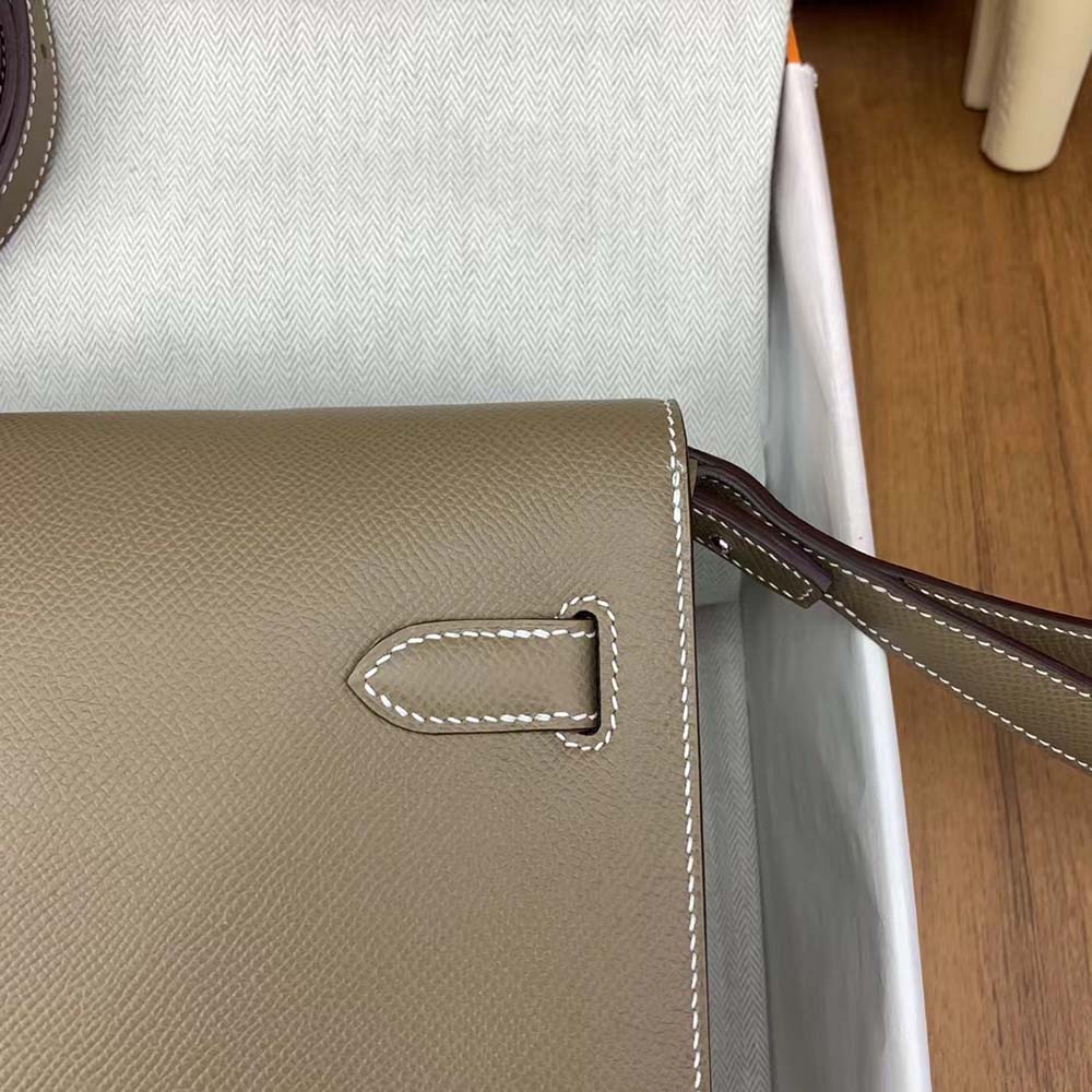 Hermes Men Kelly Depeches 25 Pouch-Gray - image 8