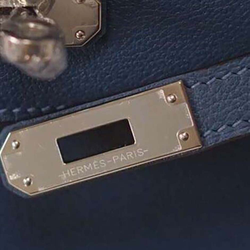 Hermes Men Kelly Depeches 25 Pouch-Navy - image 9