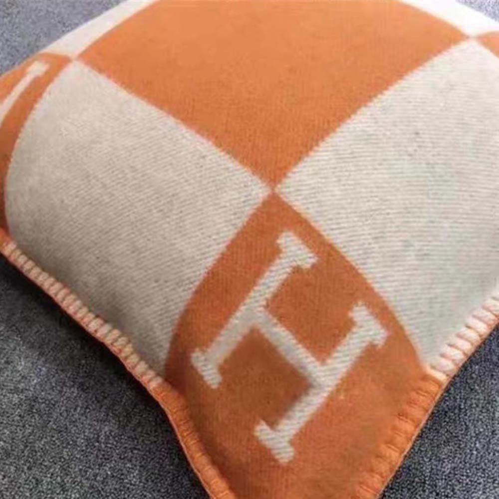 Hermes Unisex Avalon Pillow Large Model-Orange - image 6