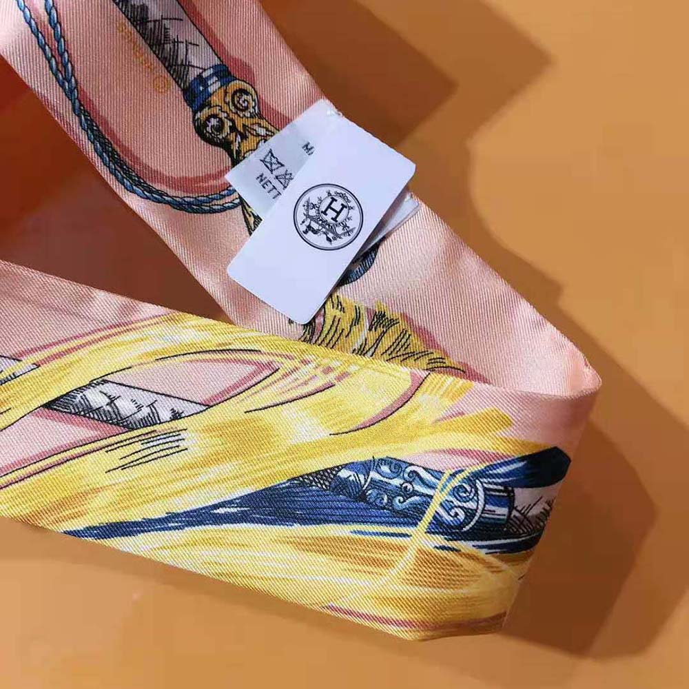 Hermes Women Cavalcades Twilly-Pink - image 5