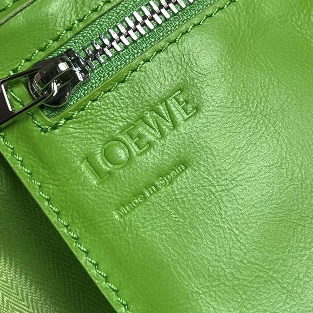 Loewe Unisex Fold Shopper in Paper Calfskin-Green - image 9