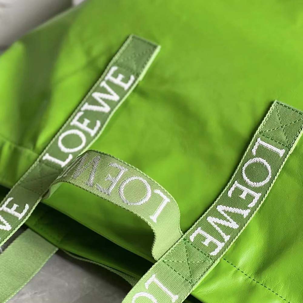 Loewe Unisex Fold Shopper in Paper Calfskin-Green - image 8