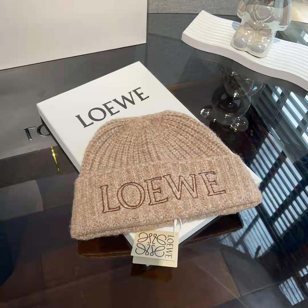 Loewe Unisex LOEWE Beanie in Wool-Beige - image 7