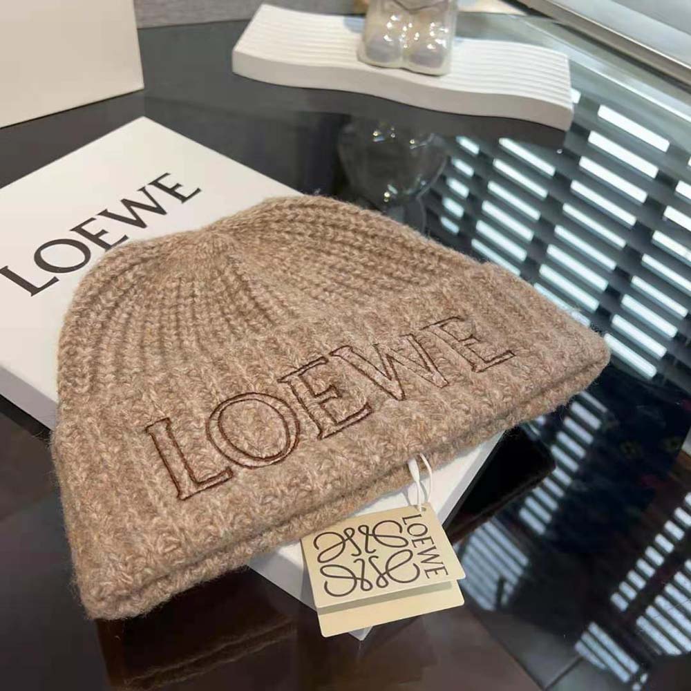 Loewe Unisex LOEWE Beanie in Wool-Beige - image 6