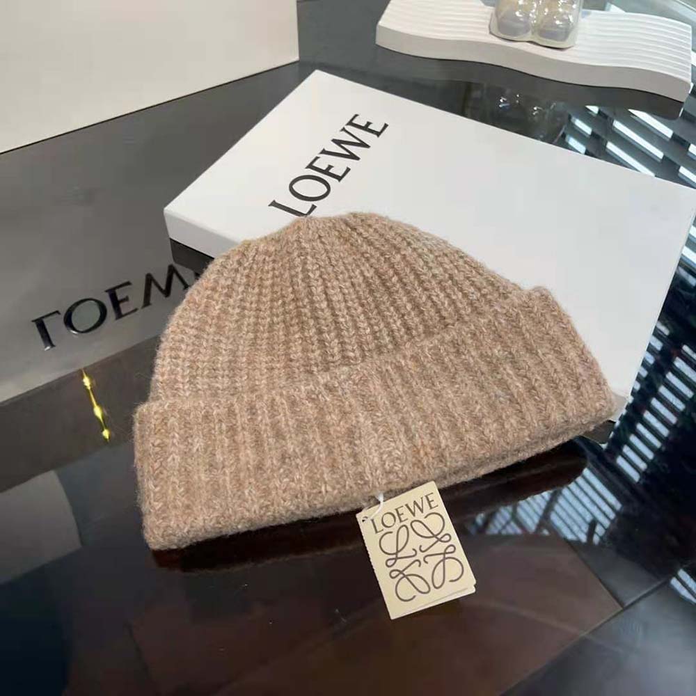 Loewe Unisex LOEWE Beanie in Wool-Beige - image 5
