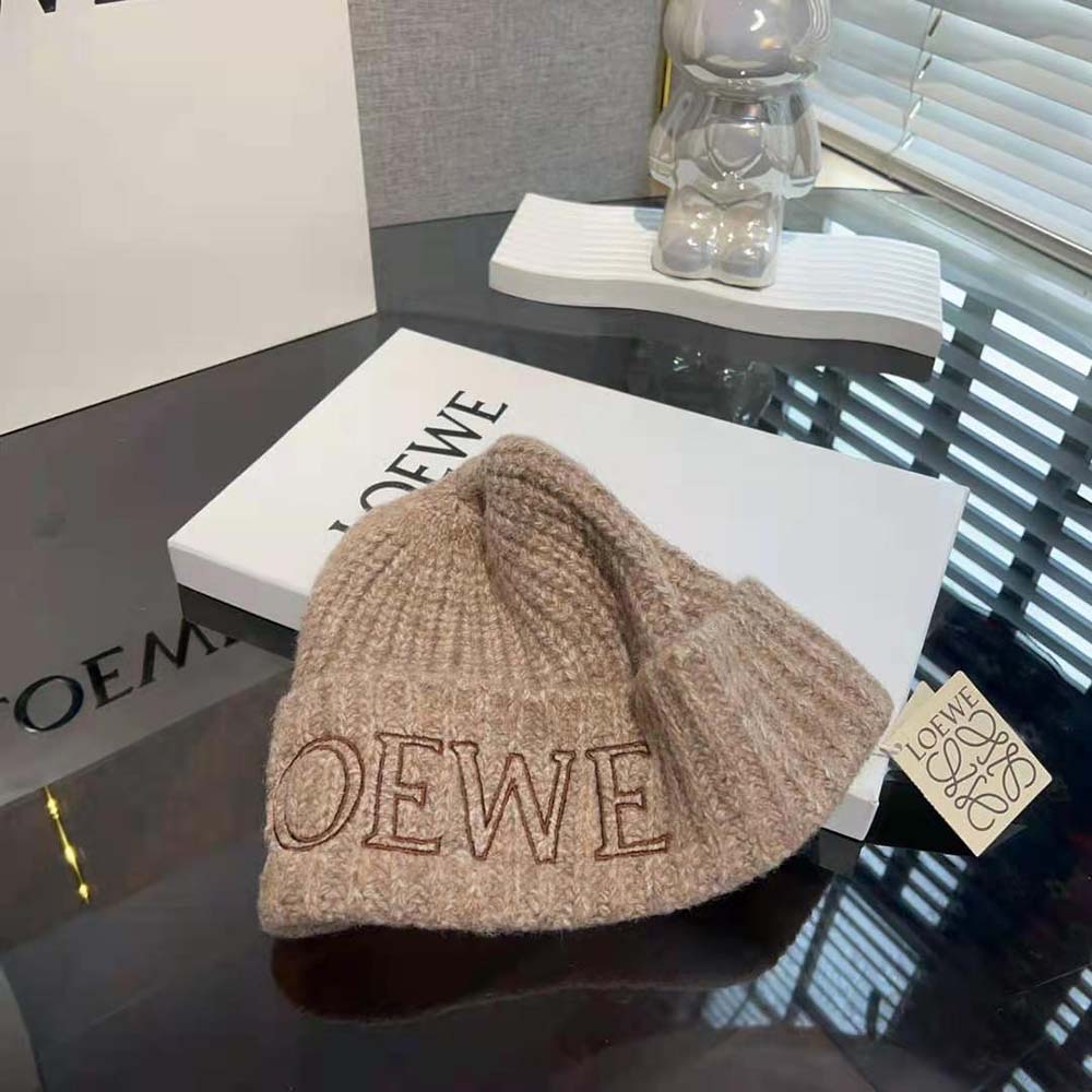 Loewe Unisex LOEWE Beanie in Wool-Beige - image 8