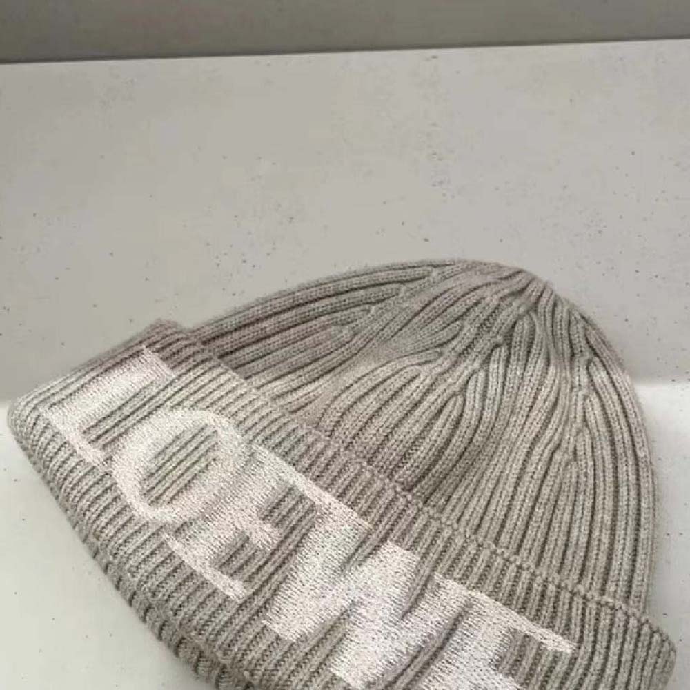 Loewe Unisex LOEWE Beanie in Wool-Silver - image 4